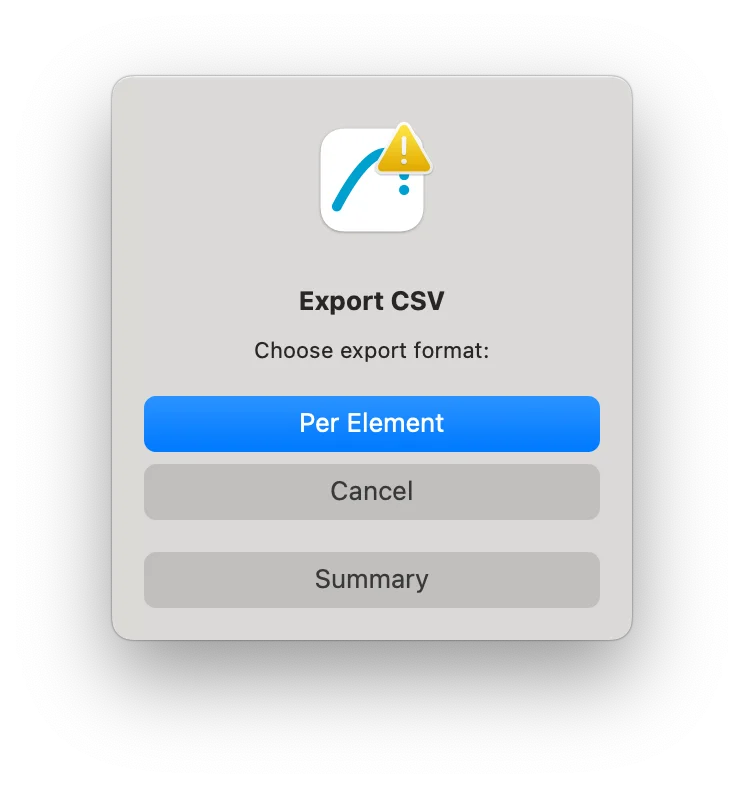 CSV Export formaadi valik