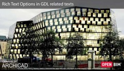 ARCHICAD 22 - Rich Text valikud GDL-s seonduvate tekstidega