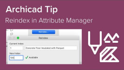Archicad Nipp - Reindekseeri atribuute (uus Archicad 24-s)