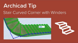 Archicad Tip - Trepp kaarja nurgaga koos p&ouml;&ouml;rdastmetega