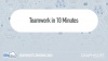 BIMcloud 2018 - Teamwork 10 Minutiga BIMcloud 2018 - Teamwork 10 Minutiga